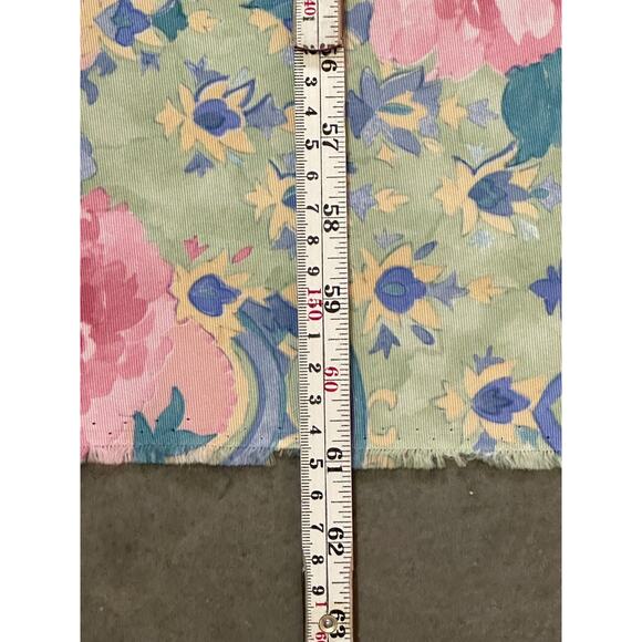 80s pastel Floral Fabric Sheet, Pastel Colors, Bed Sheet, Bedding, Bedroom - Picture 4 of 6